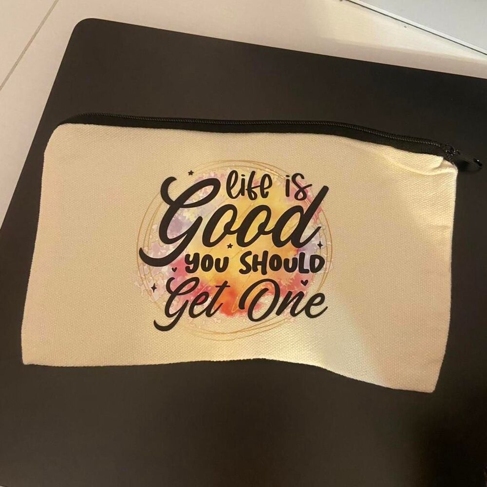 Life-is-good Zipper Pouch